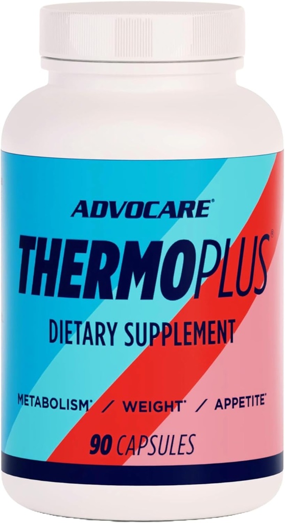Advocare ThermoPlus Vitaminas ir žolė dieta priedas - Palaiko sveiką metabolizmą * - Sudėtyje yra tiamino, šalavijų ekstraktas & Oolong arbata ekstraktas - 90 kapsulės