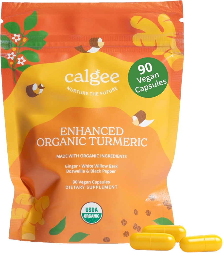 Premium 5- in-1 Termerinis Curcumin 1100mg priedas: patobulinta Absorbcijos formulė su Black Pepper, Boswellia & White Willow, USDA Organinis bendras sveikatingumo parama, Pagaminta JAV, 3 šalis išbandytas - 90 Ct.