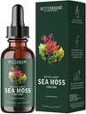 Betterbrand Sea Moss Drops Skystas priedas su Airijos jūros Moss Bladderwrack Burdock Root for Lung Health Digestive Joint Thyroid Support Seamoss Drops 30 Dienos tiekimas