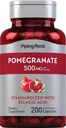 Piping Rock Pomgranate Extract ® 124; 500mg ® 124; 200 Capsules ® 124; Standartizuota Ellagic Acid ® 124; Non- GMO, Gluten Free Addition
