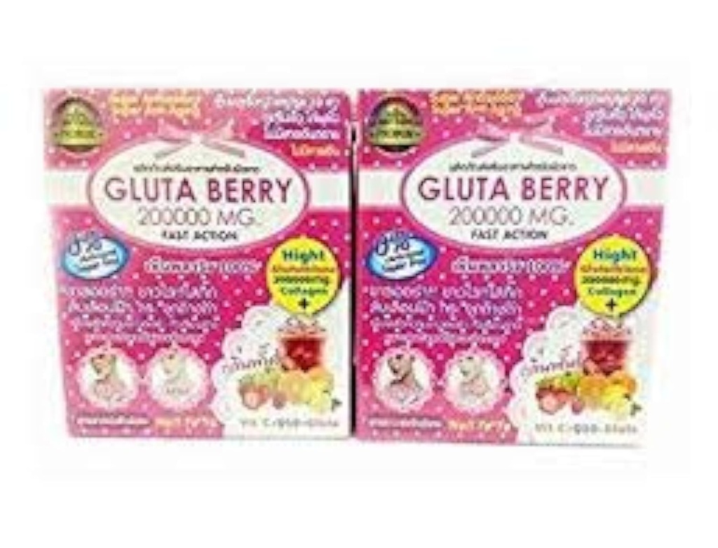 2Box Gluta Berry 200000 mg Geriamasis PUNCH odos maistas Sumažinti strazdance odos greitas veiksmų 10vnt. / Dėžutė....