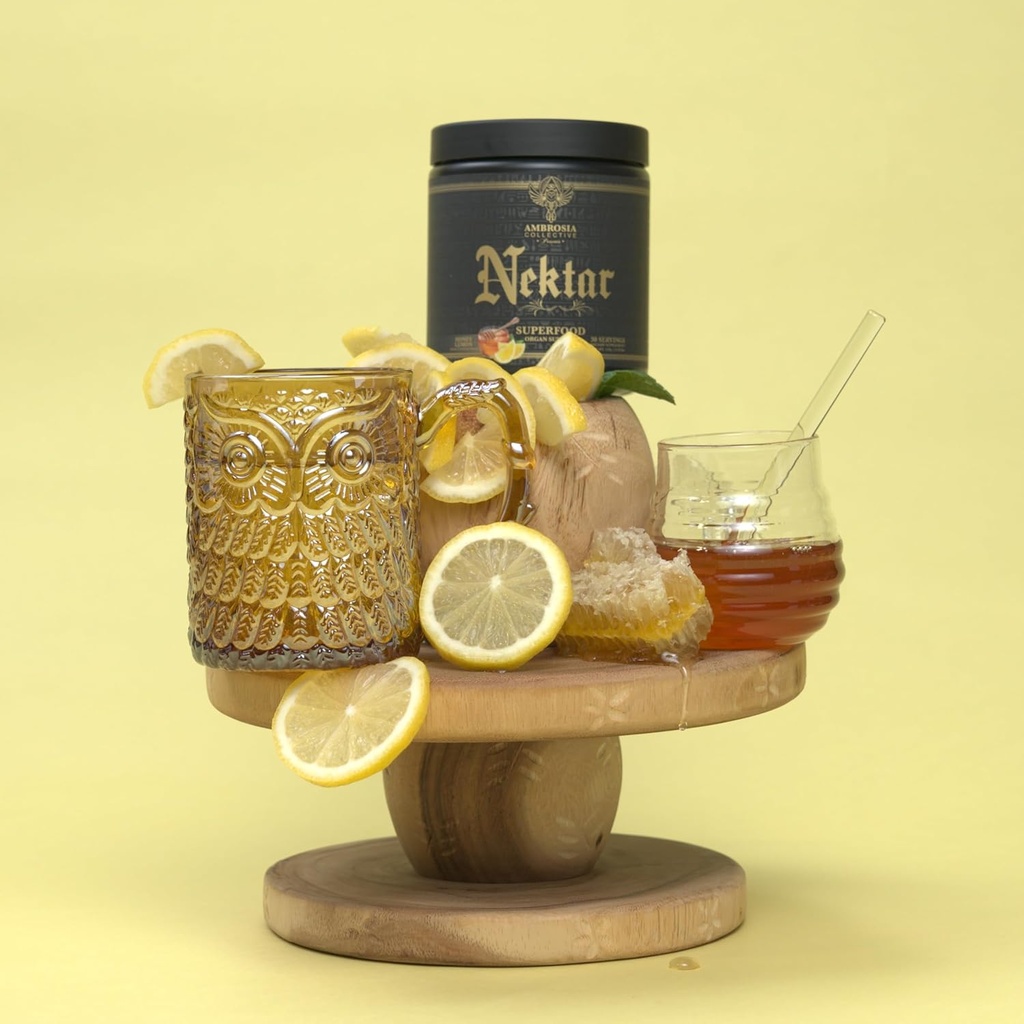 Ambrosia Nektar - Superfood Mills Bendrijoje 124; Complete Health Addition Bendrijoje 124; Organų paramos srityje - Kepenys, inkstų sveikata Bendrijoje 124; 30 Servings (Honey Lemon)