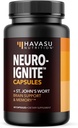 NeuroIGNITE Brain Supplements for Memory and Focus - 60 Count - Nootropics Brain Support Supplement with St. John's Wort, Ginkgo Biloba, Bacopa, Phosphatidylserine - Non-GMO Capsules, 2-Month Supply