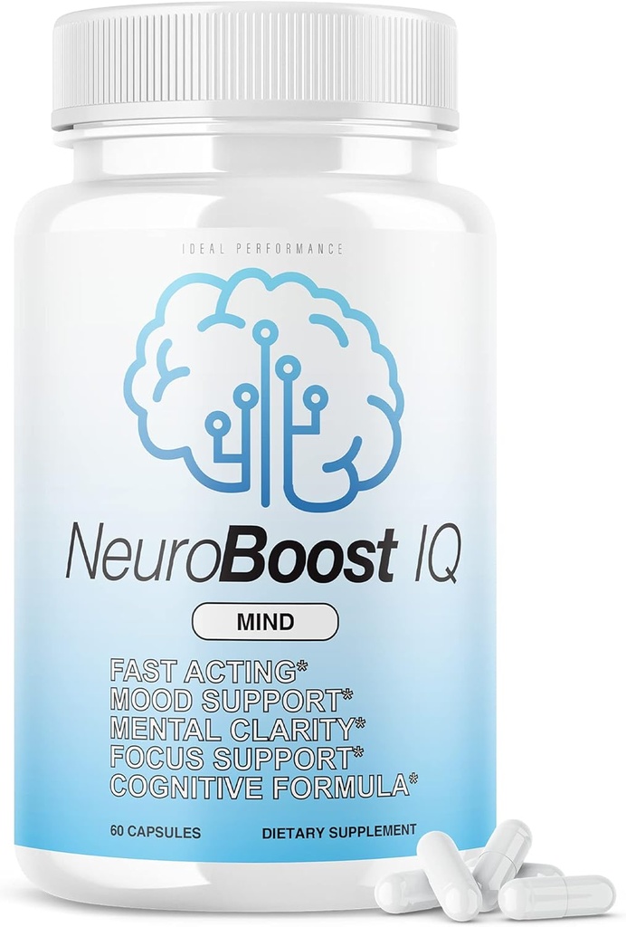 Neuro Boost IQ Supplement Brain Pills Mind Ben Carson Neurobooster Neuroboostiq (60 Capsules)