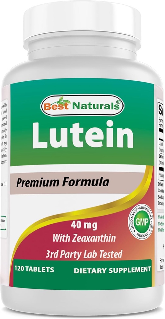 Best Naturals Lutein 40 mg su Zeaksantin- 120 tablečių