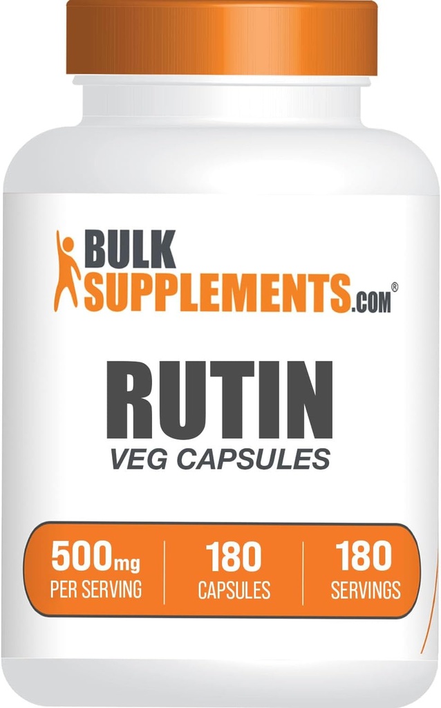 BulkSupples.com Rutin 500mg Kapsules - iš Saphora Japonica, Rutin Addition, Rutin Pills - Antioksidantai Priedas - Vegan & Gluten Free, 1 Kapsulė per Tarnybą, 180 Veg Capsules