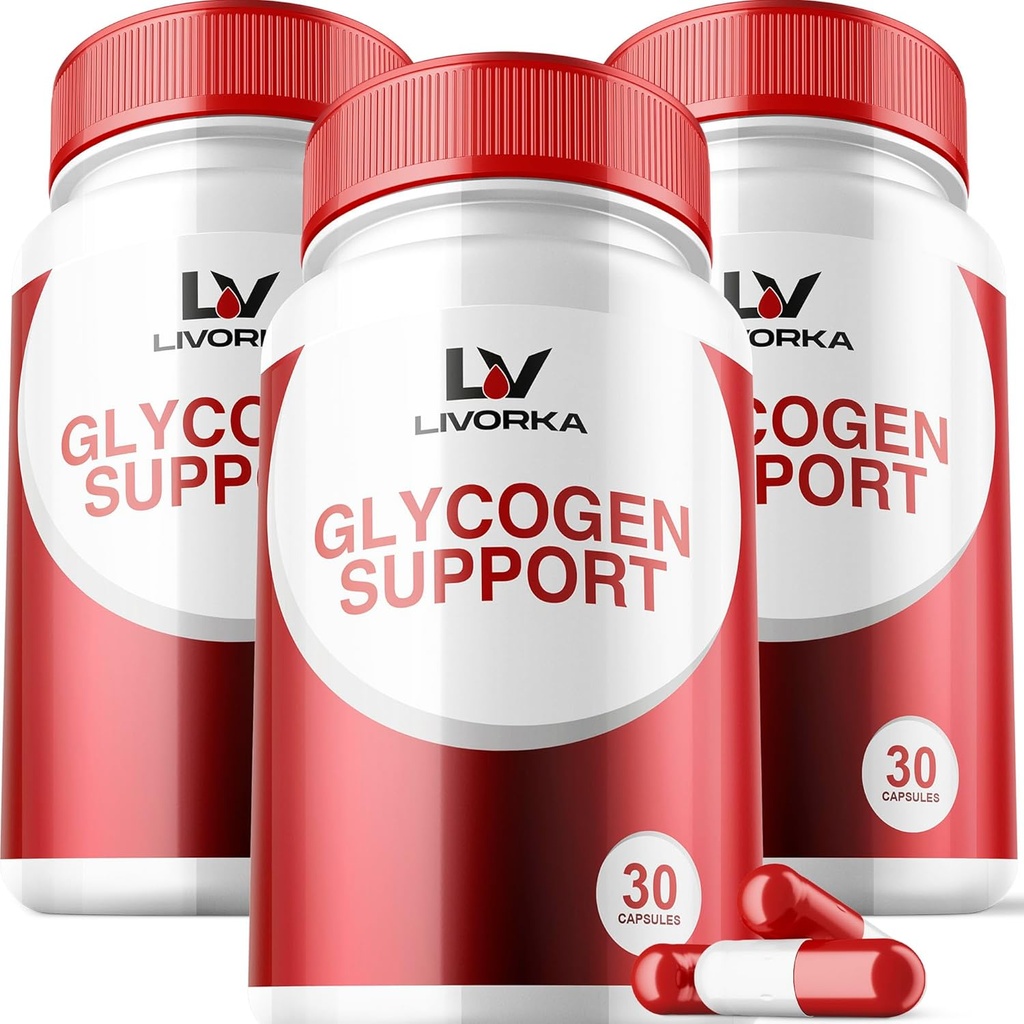 3 pakuotė - Glycogen parama, Glycogen Control Advanced Formulės, Glycogen kapsulės, Glycogen Fix su galinga ingredientų, 30 kapsulių butelyje 90 dienų