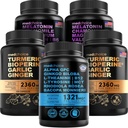MEDCHOICE Turmeric & Ginger (240ct), Sleep Melatonin (180ct), and Nootropic Brain (60ct) Supplement Bundle - Wellness Trio for Brain, Sleep, & Immune Support - Vegan, Non-GMO, Gluten-Free