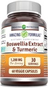 Amazonės formuluotės Boswellia ekstraktas & Turmeric supplementary 124; 1200 Mg per Serving ® 124; 60 Veggie Capsules ® 124; Non- GMO Bendrijoje 124; Gluten Free 124; Pagaminta JAV Lietuvių Sąjungoje 124;