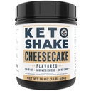 16oz Cheesecake Keto miltų pakeitimas purtyti - Mažas karbo keto baltymų mišinys, didelis riebalų baltymų Kratoma su MCTs iš kokoso aliejaus milteliai, Collagen Peptides ir Real USA Cream cheese - 2 Grynasis karosas