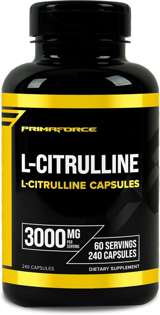 Primaforce L- citruline 3000mg, 240 kapsulių, 60 serverių