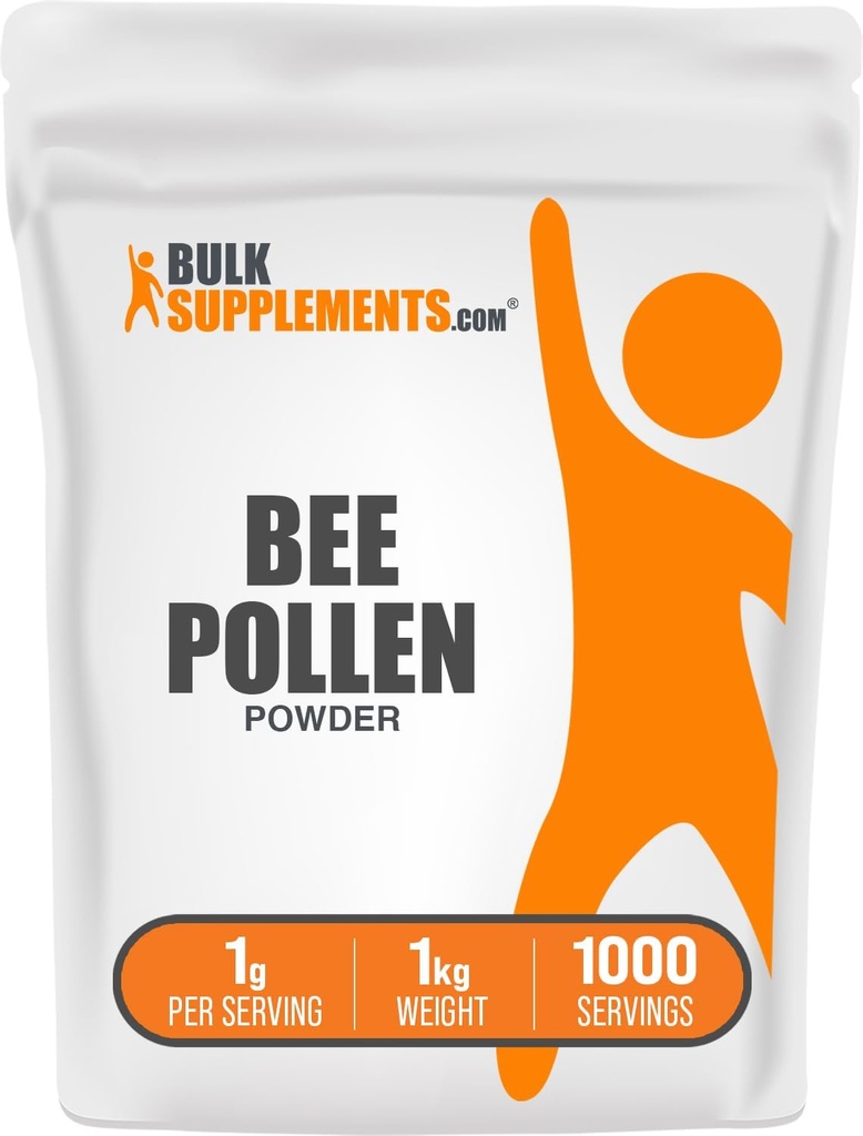 BulkSupples.com Bee Pollen milteliai - Maisto papildai, Bee Pollen papildas, skirtas imuninei paramai - Gluten Free, 1g per Serving, 1kg (2,2 lbs) (pakuotė 1)