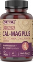 DEVA Vegan Cal MAG Plus kalcio, magnio, cinko, Boro, vitamino C, D & K, 90 tablečių, 12 - pakuotė
