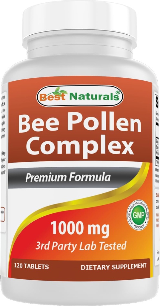 Best Naturals Bee Pollen Complex 1000 mg 120 tablečių