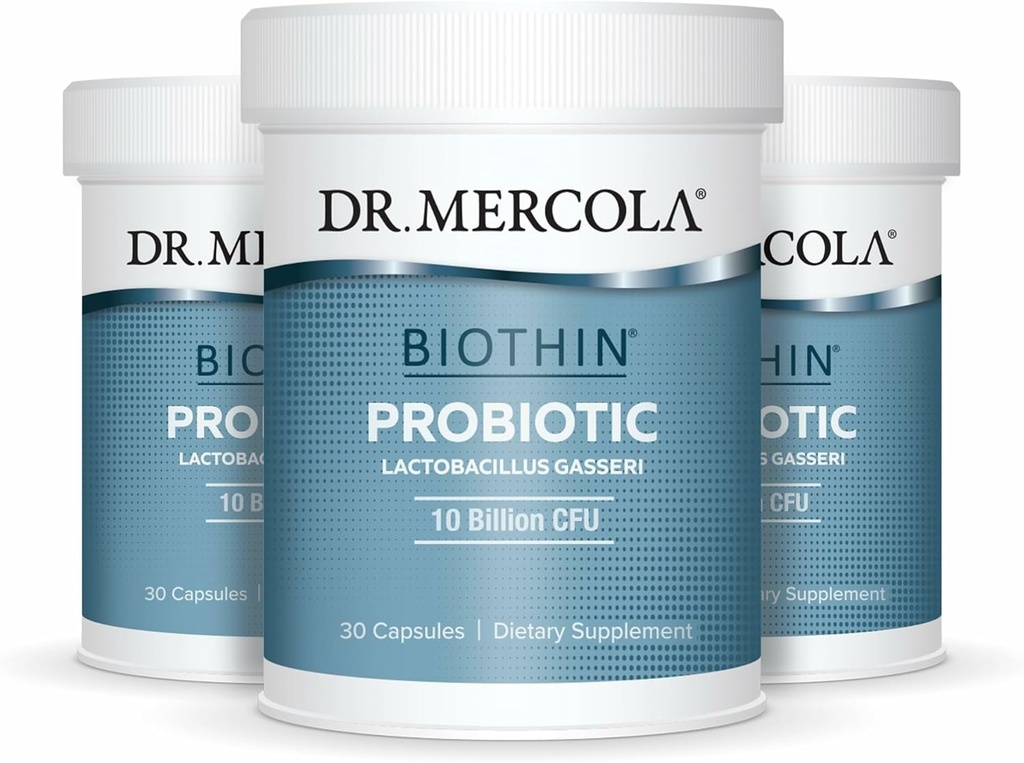 Dr. Mercola Biothin Probiotic - Digestic Health Addition - Palaiko sveiką metabolizmą - GMO- Free, Gluten- Free & Soy- 90 Vėlyvosios - Išleidimo kapsulės (90 Paslaugos)