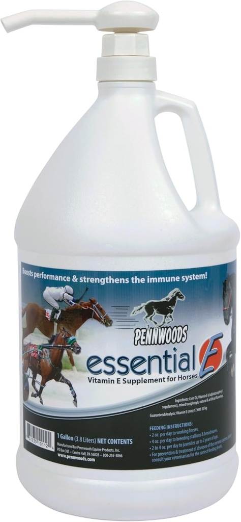 Pennwood Eterinis E: Arklinių sveikatos, produktyvumo, atkūrimo ir mitybos E priedo - 1 Gallon