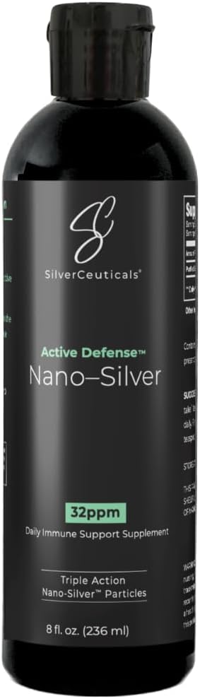 Koloidinis sidabro w / Nano technologija - 32ppm 8oz - 8X Efektyvesnis - Natūrali imuninė parama - Išsaugoti Sick Days - Amžius 5 & Up - Išskiria Aukštesnį PPM Silvers - No Saste & Smell - 3 Šalis išbandytas