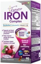 LABO Nutrition Femme Iron Endosomal SunActive, Non-Irritating 15mg Iron Supplement for Blood Builder, Vegan, Gentle, No Metallic Aftertaste, Non Constipating, Ideal for Sensitive Stomachs, 90 Count