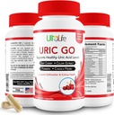 # 1 URIC GO Uric Acid Cleanse Support for G.O.U.T - Natural Dual Cleanse Detox Formulės Chanca Piedra, Celery Seed, Tart Cherry, Spangberry, Granate, Turmeric, Vegan Non- GMO 60 Capsules