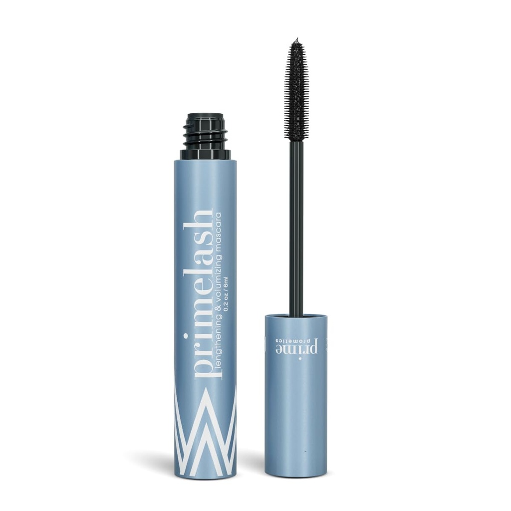 Prime Prometics PrimeLash Mascara vyresnio amžiaus moterims - Volumizing, neįtikėtinai Ilgis 2 Coats - Ilga- Stay, Zero Columps, Hipoalergic (Juoda)