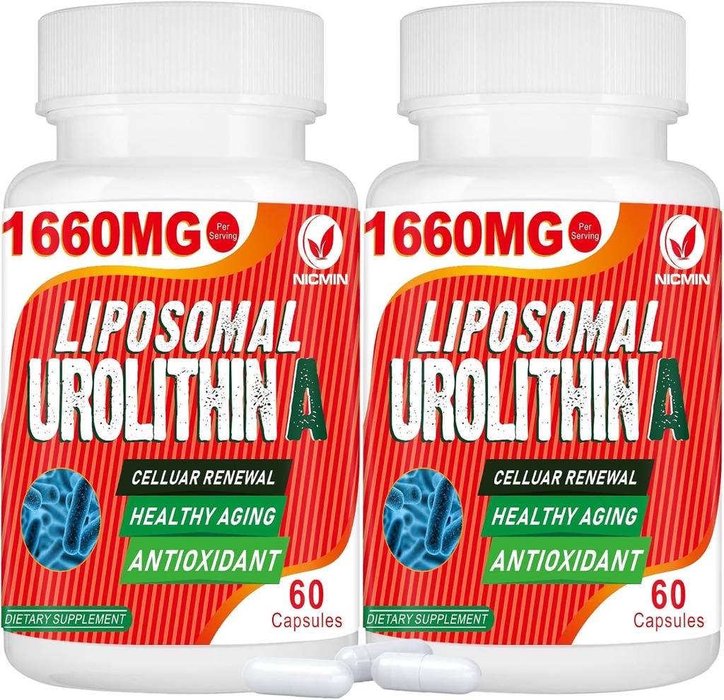 1660MG Urolithin A Supplement - Liposomal Urolithin 120 Capsules