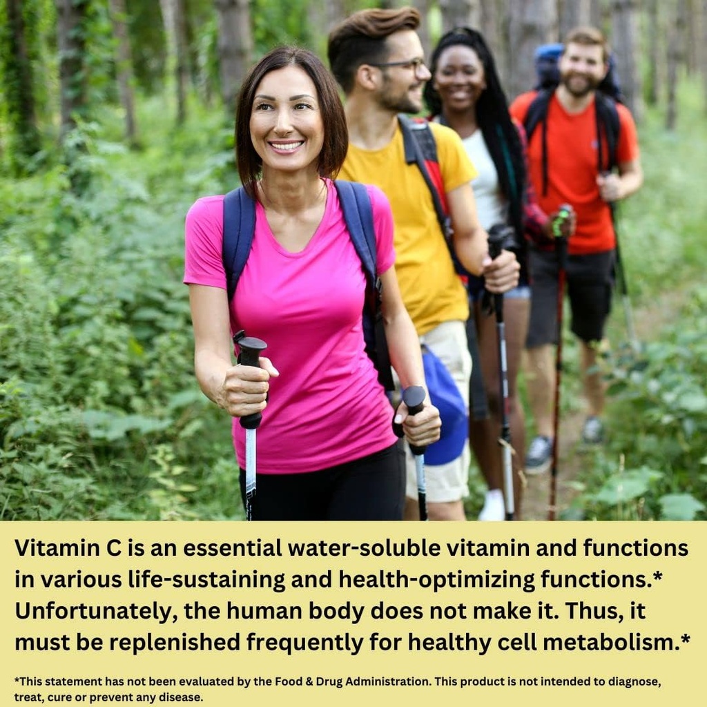 100% natūralus vitaminas C iš Acerola Cherry su Lavitol DHQ Dihydroquercetin Plus 250 mg Citrus Bioflavonoids - Vitaminas C, nėra sintetinės askorbo rūgšties ir nėra priedų - 250 mg, 60 kapsulių