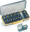 Weekly Pill Organizer 2 Times A Day - Pill Case Am Pm - Travel Pill Box 7 Day Portable Daily Vitamin Container Aesthetic Medicine Dispenser With 7 Separate Compartments Morning Night Supplement Holder