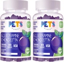 Gyvūnai Purest gliukozaminas Chondroitin Gummies su MSM & Elderberry Extra stiprumo - Bendra parama, Antioksidantas Imuninė parama Priedas suaugusiems, Vyrai & Moterys. (2 Pack) Mėlynės
