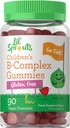 Carlyle Kids B Complex Gummies ® 124; 90 Grafas ® 124; Persikų Aviečių Skonis ® 124; Non- GMO, Gluten Free & Vegan Priedas ® 124; Lil 'Sprouts