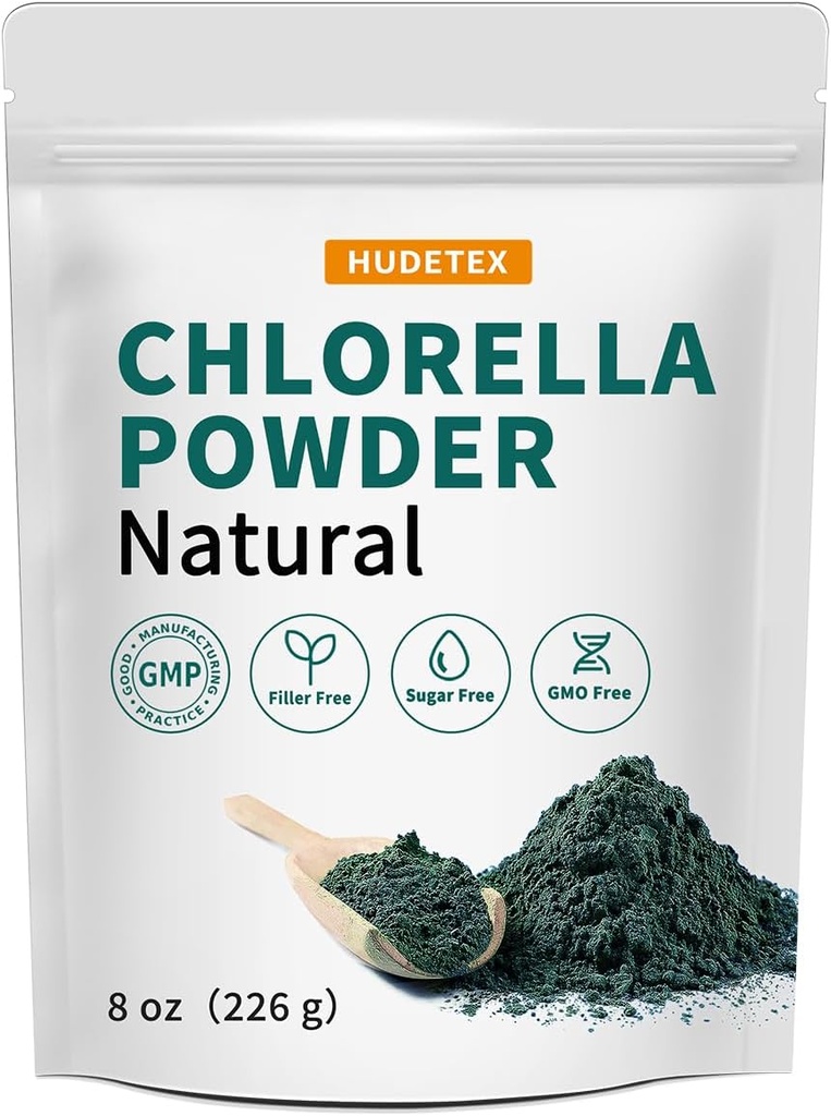 Chlorella milteliai Natural- Chlorofilas Milteliai, Palaiko imuninę sistemą ir kepenų funkcija, Laikyti jaunimą, Veganas, turtingas Vegano baltymų ir vitaminai, 8 oz.