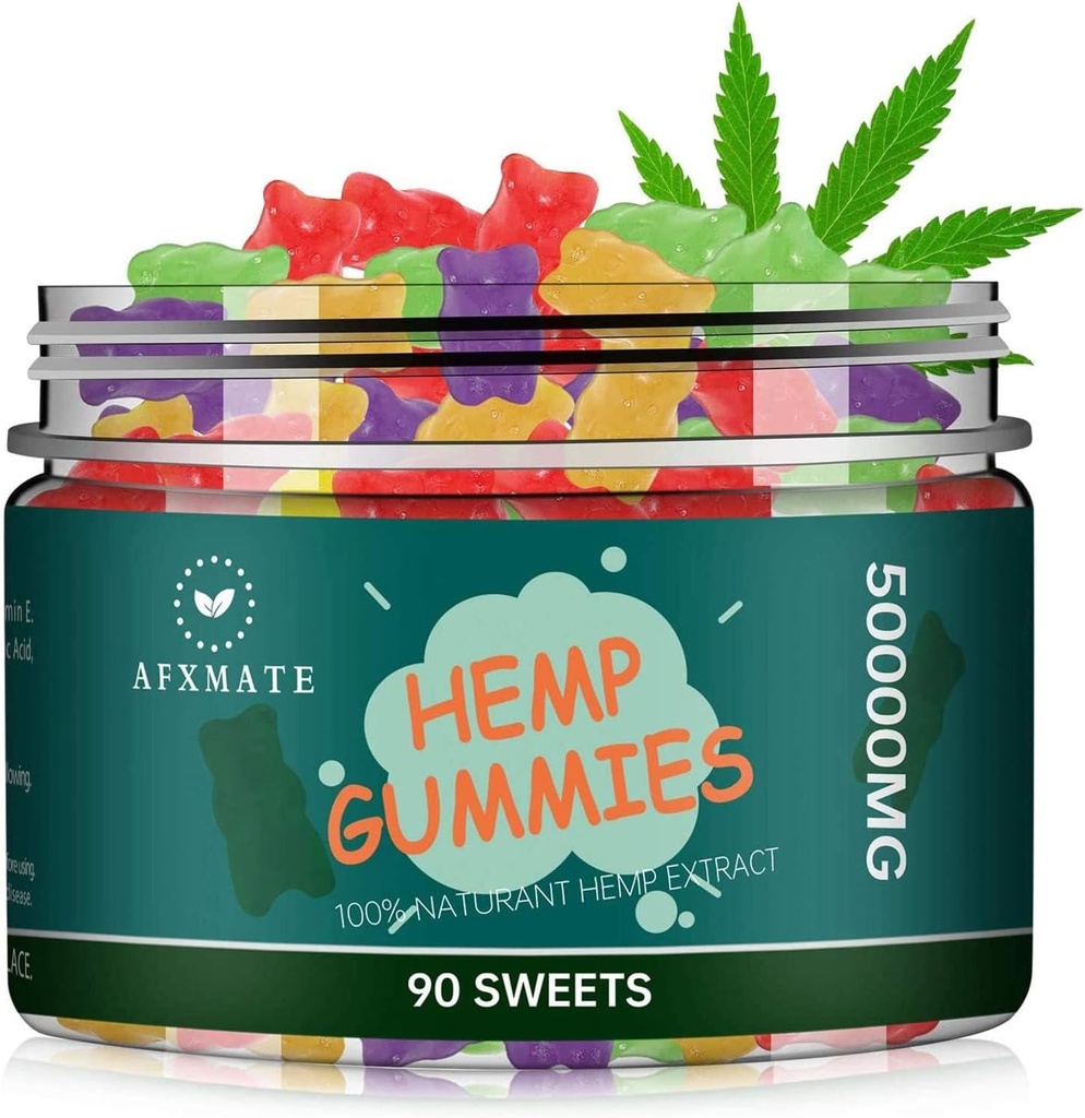 AFXMATE Hemp Gummies 50000 mg Vaisių skonio gummy (90 Gummies)