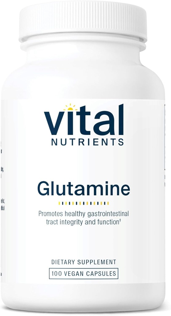 Vital Nutrients Glutamine | 3400mg L-Glutamine | Healthy Gastrointestinal Tract Function | Gluten, Dairy, Soy Free | Non-GMO | 90 Glutamine Capsules