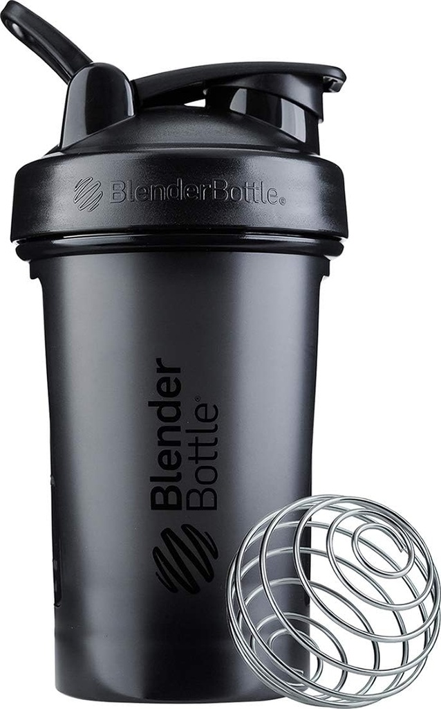 BlenderButelis Klasikinis V2 Shaker Butelis puikiai tinka baltymų Shakes ir prieš treniruotės, 20-Ounce, Juoda
