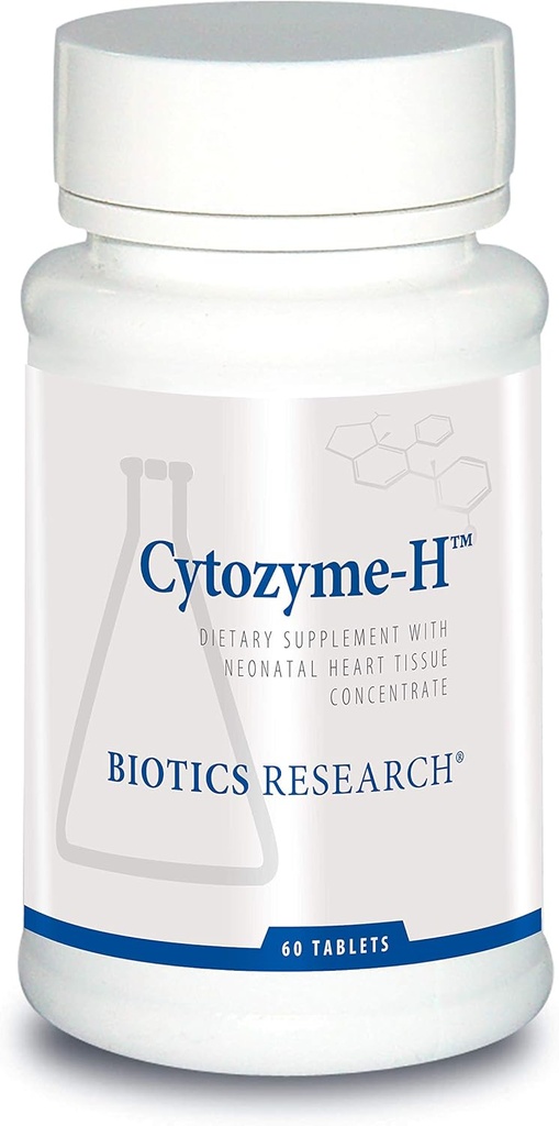 Biotics Research Cytozyme H Glandular Cardiovascular Support, Cveral Heart Concentrate, Promotes Musothes Support, Boosts Energy, SOD, Caatase, Pocent Antioksidant Activity 60 Tablets