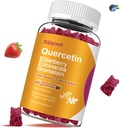Quercetin Gummies su Bromelain, Elderberry, Echinacea, Vitaminas C D Cinkas - Imuninė sistema Parama 60 Patarimai Pure Quercetin Gummies vaikams ir suaugusiems
