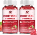 (2 Pack) Cortisol Addition Gummies for Women with Rhodiola Rosea, Ashwagandha, Magnis, Subalansuotas Cortisol, Zzz Support, Non- GMO, 120 Gummies