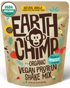 EarthChimp Organic Vegan Protein Powder - with Probiotics - Non GMO, Dairy Free, Non Whey, Plant Based Protein Powder for Women and Men, Gluten Free - 26 Servings 32 Oz (Vanilla)