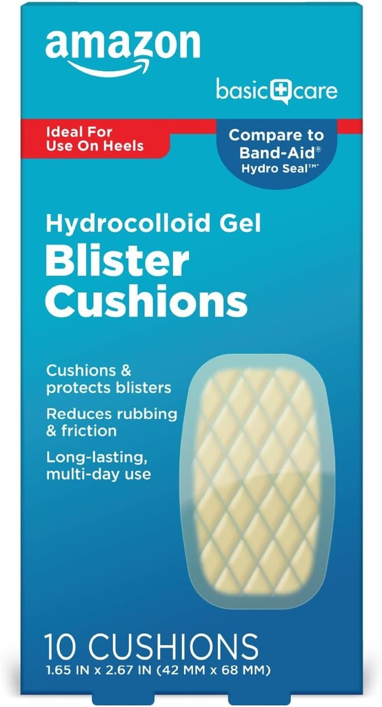Basic Care Extreme Hydrocolloid gelis Blister Cushion Bandages, 1,65 x 2,67 in, 10 ct