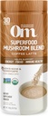 Om Mushroom Superfood Coffee Latte Blend - Funkciniai grybų milteliai su Liono manu, Cordyceps, Reishi & Chaga - Energija, Focus & Mental Clarity Support - 8.47 oz Canister (30 Servings)