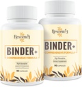 Detox Binder Priedas - Aktyvuota Charcol, Zeolite, Bentonite Clay, Milk Thistle, Proprinet Blends - Lilise & Gut, Max Absorption, 180 Vegan Capsules