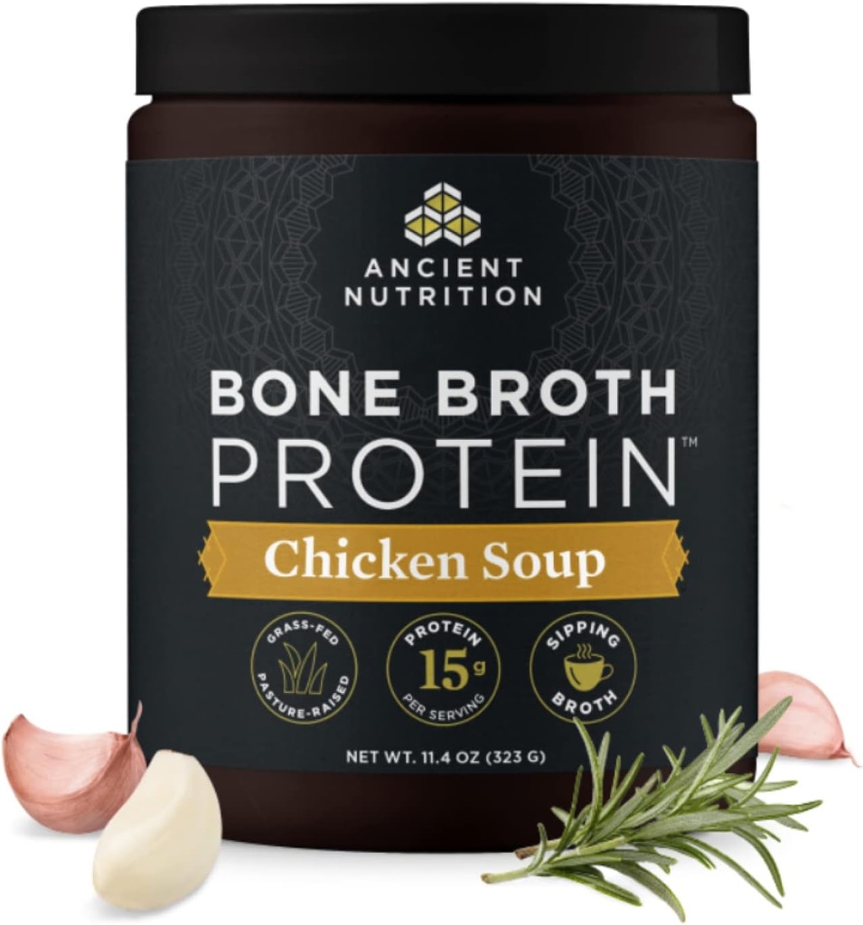 Senovės mityba Kaulų Broth proteinas milteliai, vištienos sriuba, Grass- Fed vištienos ir jautienos kaulų Broth milteliai, 15g baltymų per Tarnavimas, Palaiko sveiką gumą, 15 Paslaugos