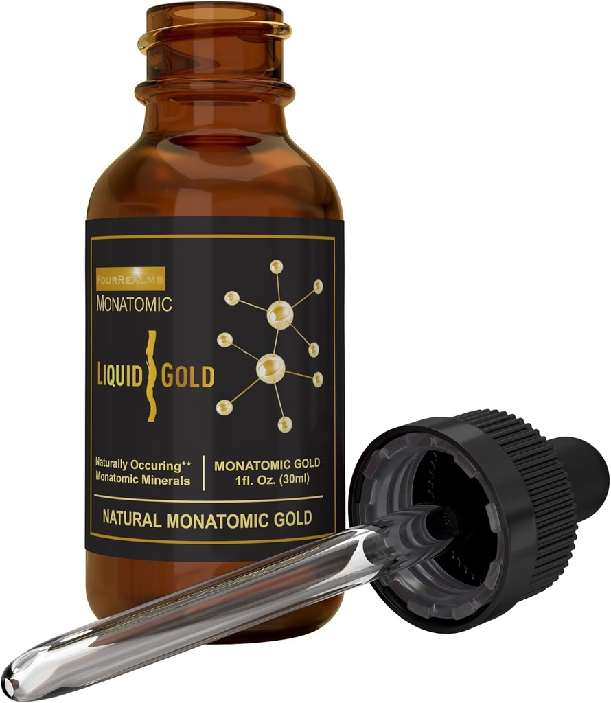 Ormus Monoatomic Gold Rich in Pure M- State Minerals & White Mill Gold - Pure 24k Gold - Trace Mineral Solution 1 oz