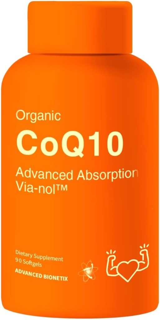 Advanced Absorbtion 200mg CoQ10 w / Black Peper Extract. 90 Softgels. Antioksidantas papildas, Širdies ir kraujagyslių sveikata, Smegenų sveikata, Ekologiškas, Gluten Free, Energijos gamyba
