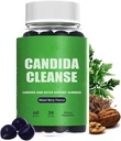 Candida Cleanse, Candida ir Detox Support Gummies, 10-in-1 Advanced Formulė su Black Walnut, PAU D 'Arco & Wormwood, Non-GMO 60 Gummies