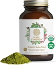 PURE SYNERGY Organic Superfood Mill ® 124; Green Superfood Mill ® 124; Visas maisto priedas su ekologiškais žaliaisiais, Spirulina ir grybai ® 124; energijos, sveiko senėjimo ir imuninės sveikatos (12,5 oz)