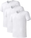 DAVID ARCHY Vyrų apatiniai marškiniai Bambuko rayon Moisture- Wicking Crewneck T- ShiRts Stretch Tees vyrams, 3 arba 5 rinkinys