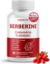 Berberine 14- in-1 priedas su Ceilono Cinnamon Apple Cider Vinacar Turmeric Bitter Melon Šventasis Bazilikas Pieno Tistle Fenugreek Gimnema Banaba - Pagaminta JAV