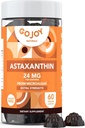 Chewable Astaxanthin Gummies - Natural Astaxanthin 24 mg Antioksidantas Priedas - Vegan, Non-GMO, Sugare-Free, Glutene-Free, Soy- Fee, 3rd Party Lab Tested - 2 Mėnesio tiekimas (60 Gummies)