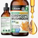 BIO KRAUTER Cordyceps grybų ekstraktas - Cordyceps Sinensis skystų grybų ekstraktas - 670 mg per serving - Vegan, Alkoholio & Cukraus nemokamai - 4 Fl.Oz.
