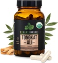 Organinis raumenų tongkat Ali vyrams, 500mg - Pure & Podent USDA Eurycoma Longifolia šaknų priedas 60 Count - Laukiniai užauginti vyrų sveikatos hormono parama vyrų veiklos, vairuoti & Energetikas
